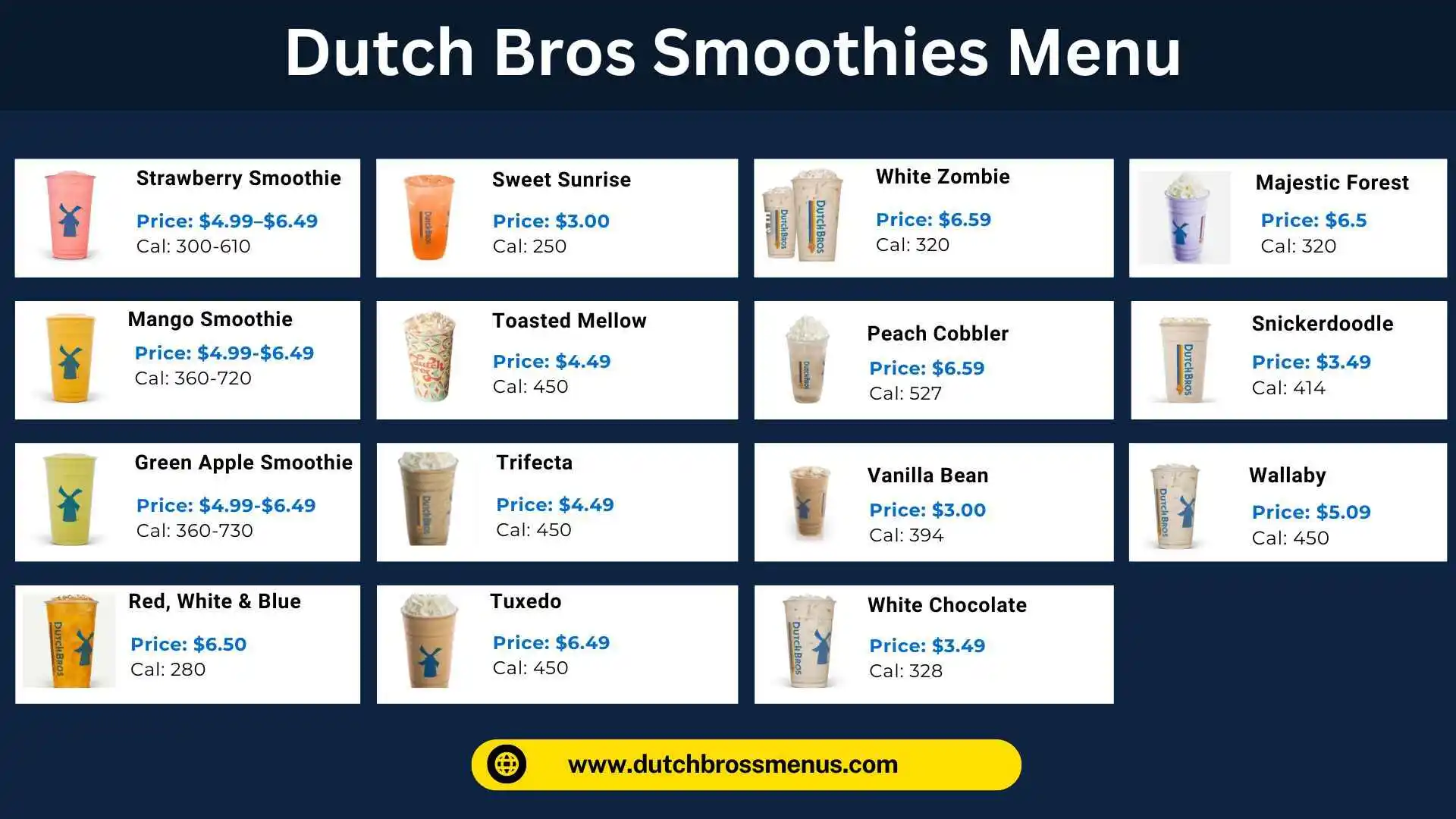 Dutch Bros Smoothies Menu