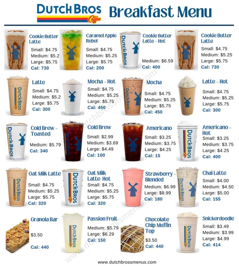 Dutch Bros Breakfast Menu